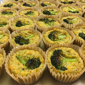 Organic Vegan Mini Broccoli Cheddar Quiches by Veganics Catering