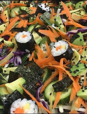 Spinach Sushi Salad by Veganics Catering Spring Salad Specials